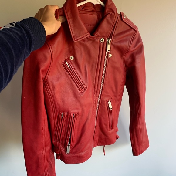 Amaryllis Jackets & Blazers - Amaryllis 100% red leather jacket